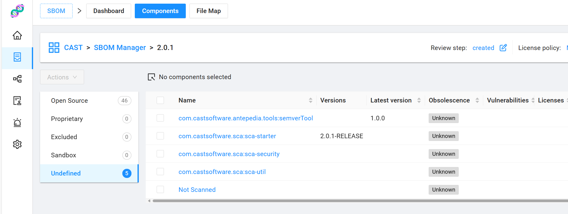 undefined components